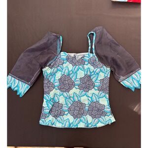 Handmade Vintage Embroidered Corset Womens S Fairycore Boho Cottage Renaissance‎